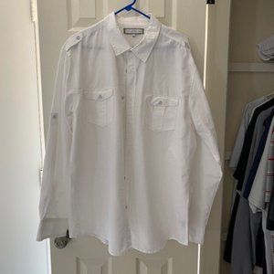 Men’s PD&Co XXL White  Button Down Shirt NWOT